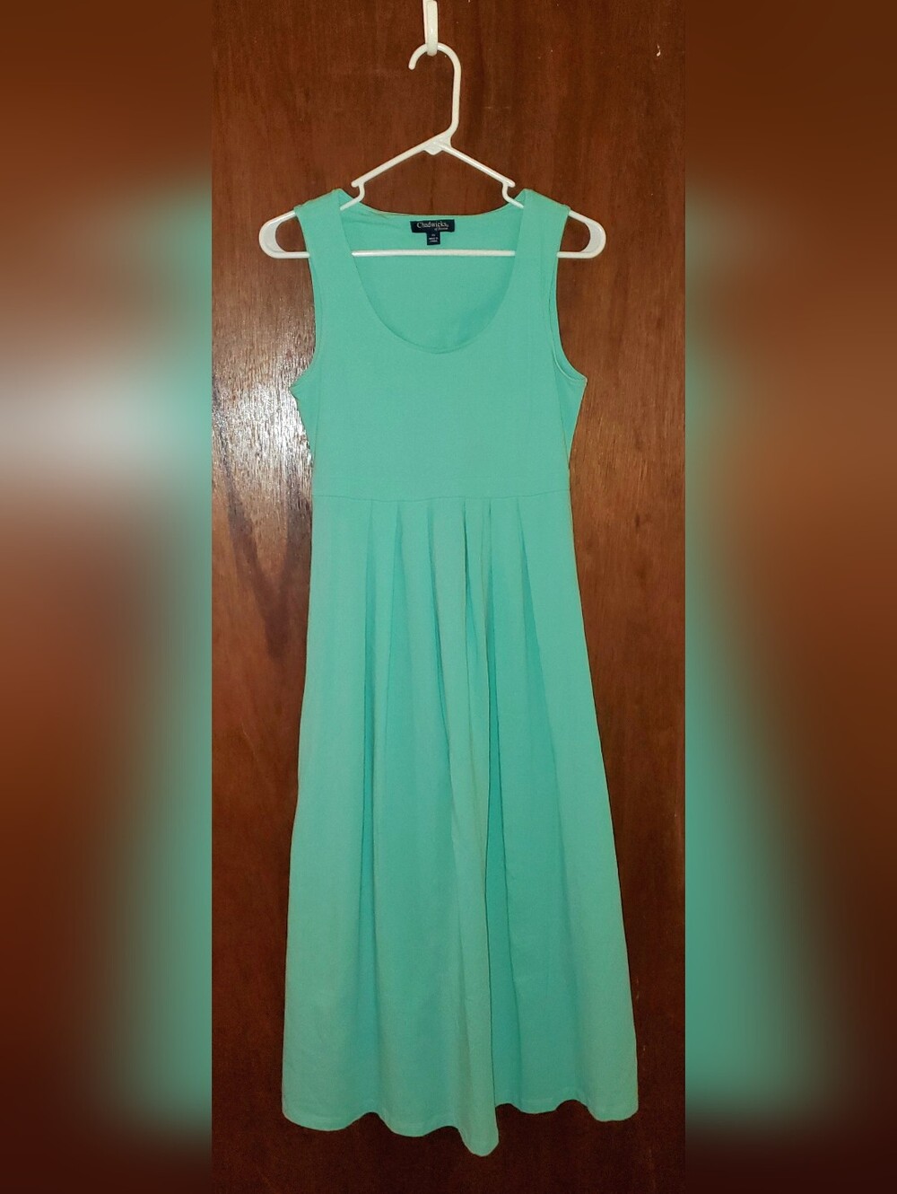 Chadwicks Of Boston Kniy Sleeveless Mint Green Maxi Dress Sz Petite Small